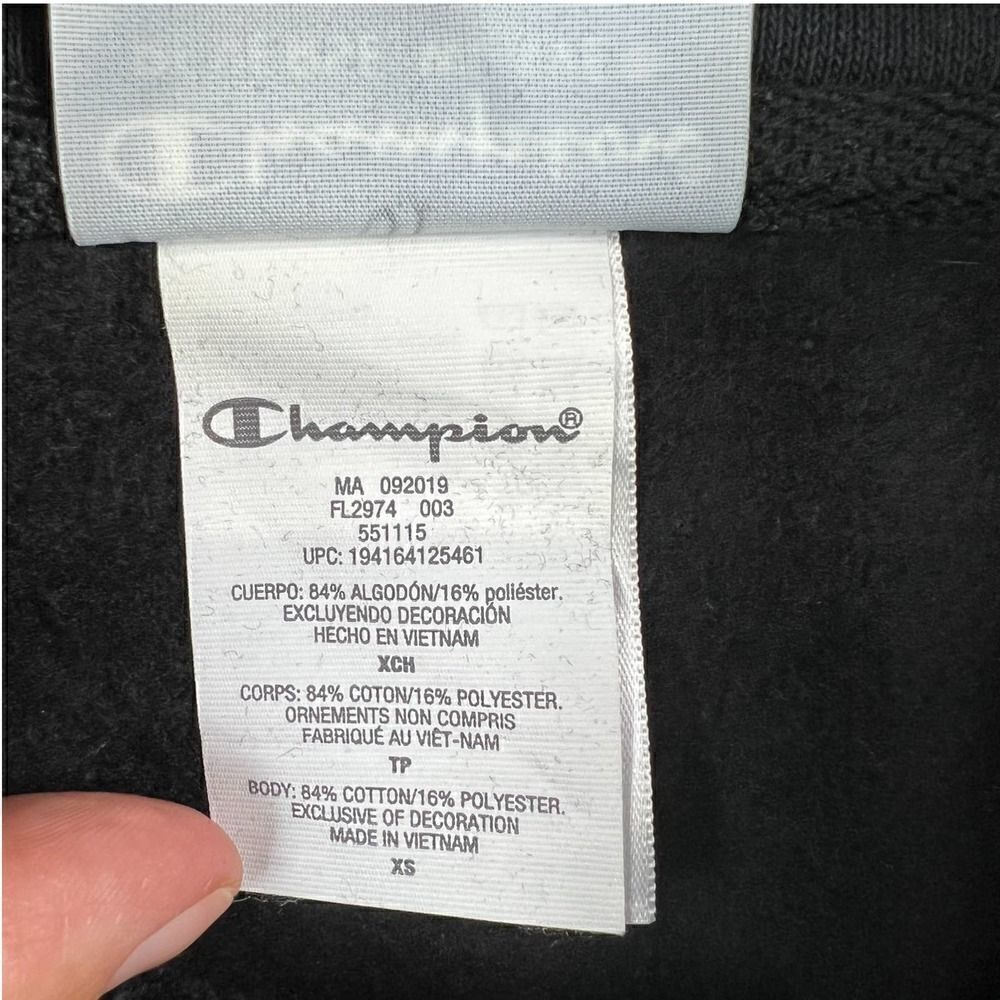 New Champion Men  US XS Black Hoody Logo Pullover Coca-Cola Sweatshirt Comfort - Picture 10 of 11